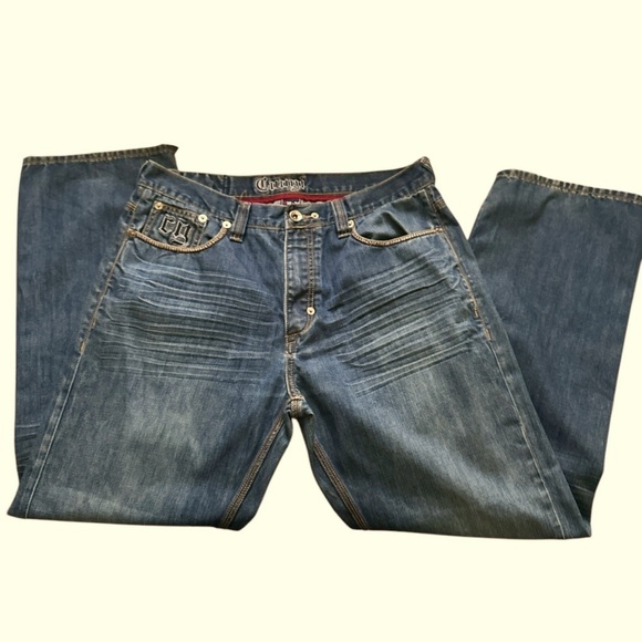 COOGI Jeans Embroidered COOGI Spellout Heritage 5 Pockets W38 L34 Urban Hip Hop - Picture 8 of 16